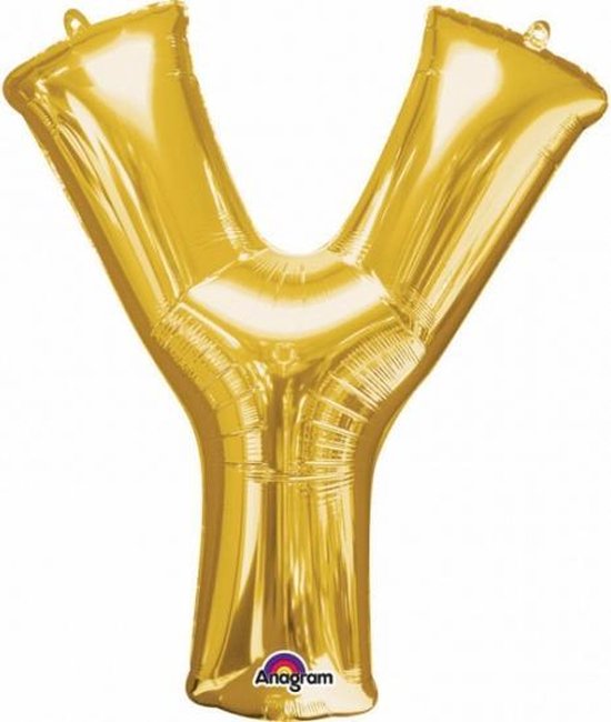 Letter Y ballon goud 86 cm