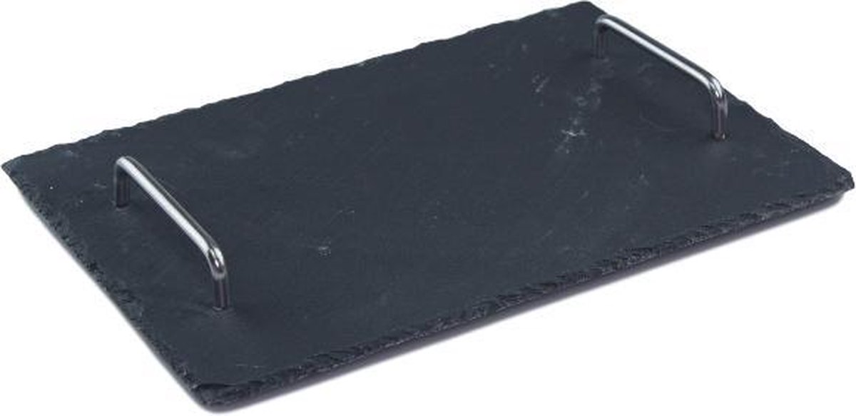 Dienblad Leisteen Serveerplank kaasplank leisteen onderzetter met handvat - 32x22cm