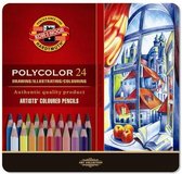 Polycolor kleurpotloden 24 st. incl. kleurboekje