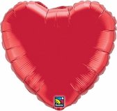 Folie ballon rood hart 45 cm