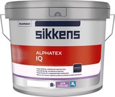 Bol.com Sikkens Alphatex IQ - Uitstekende beschermende zijdeglans buitenmuurverf - 10 L -RAL 9010 Pure White ( gebrokenwit) aanbieding