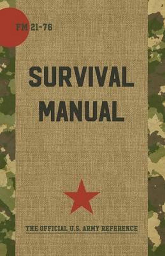 SURVIVAL MANUAL, THE OFFICIAL U.S. ARMY REFERENCE, met rode cirkel en rode ster.