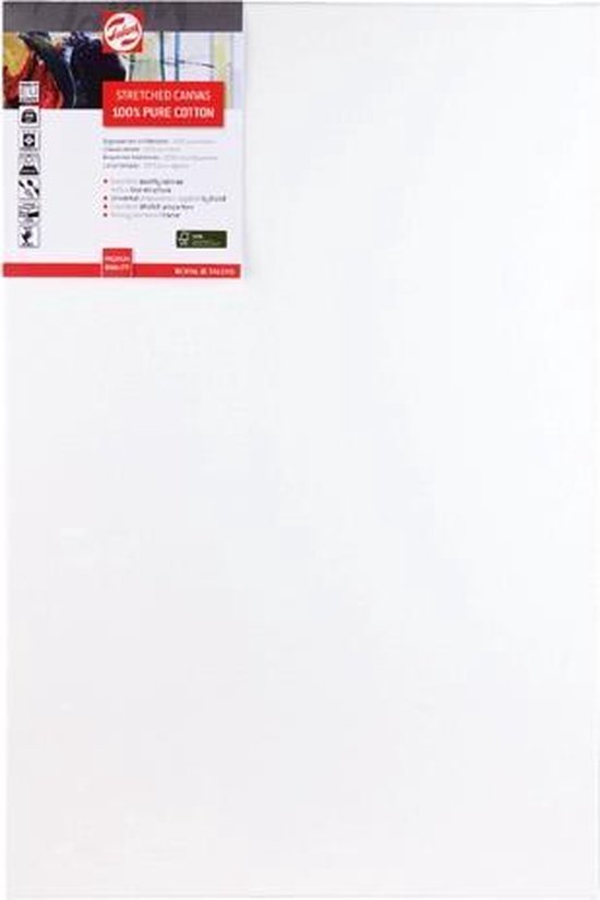 Lefranc Bourgeois 301351 stabiel spieraam van sparrenhout, wit voorgegrond canvas voor acrylverf en olieverf, 100% katoen, 30x40cm