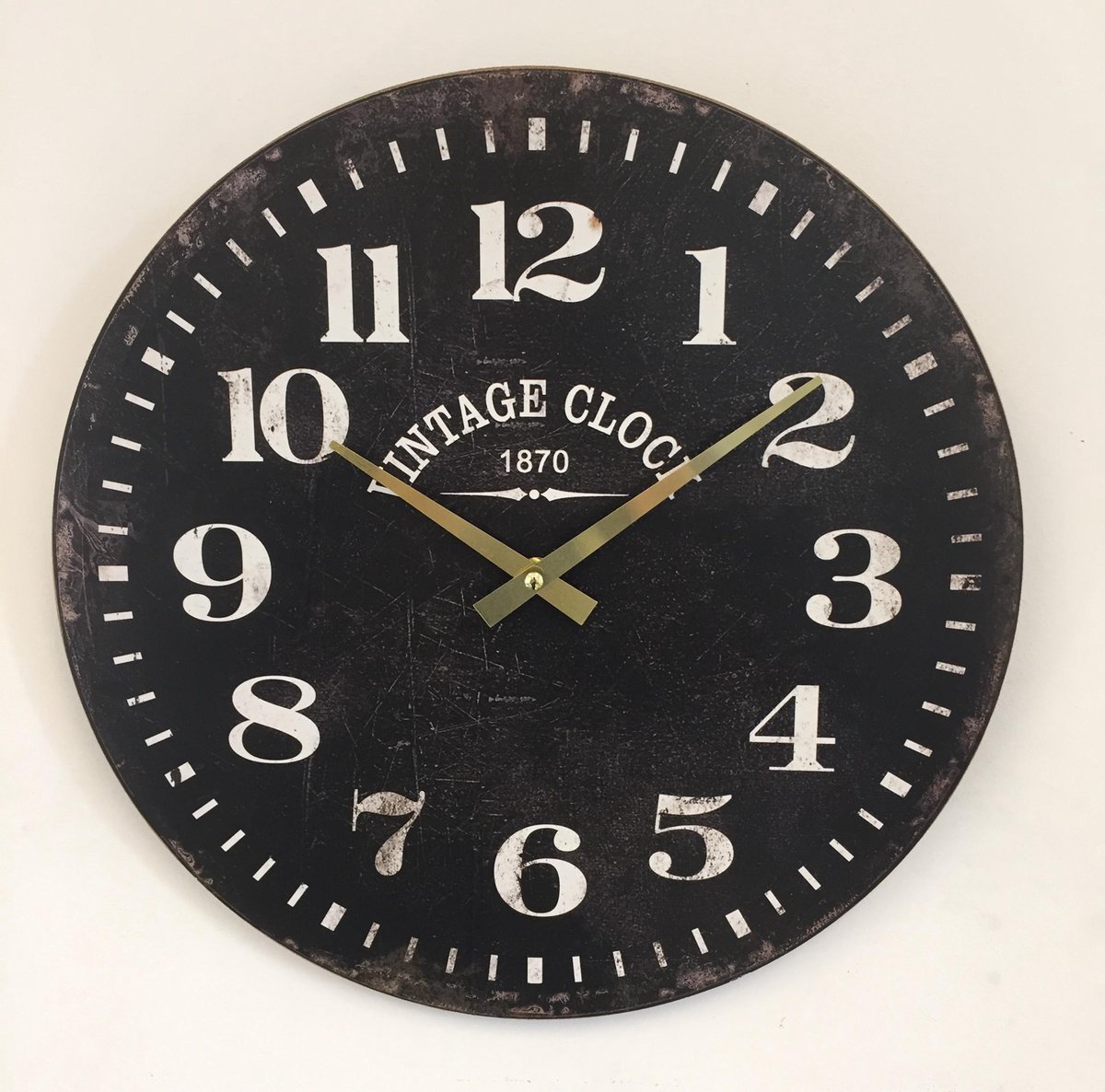Wandklok VINTAGE 1870 Zwart
