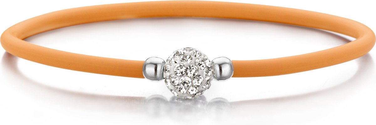 Colori 4 BRA00003 Armband met Kristallen Bal - Oranje