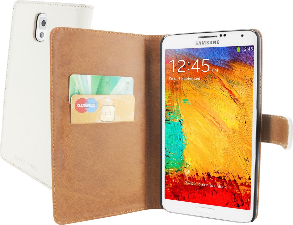 Mobiparts Premium Wallet Case Samsung Galaxy Note 3 White