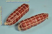 Salami in net, 2 stuks (B1) - 50x180 mm - vleesdummy