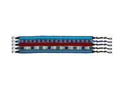 Colori 4 SET006 Ibiza Style Armbanden - 20 cm - Blauw / Rood / Paars