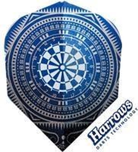Harrows Quadro Blue Dartboard Set Ã 3 stuks