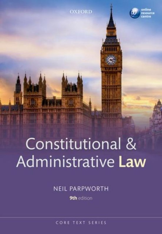 Constitutional & Administrative Law 9780198747529 Neil Parpworth