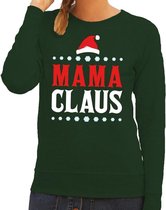 Foute kersttrui mama claus groen dames XS (34)