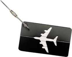 AM-IP® Aluminium Bagage Label Tag Zwart