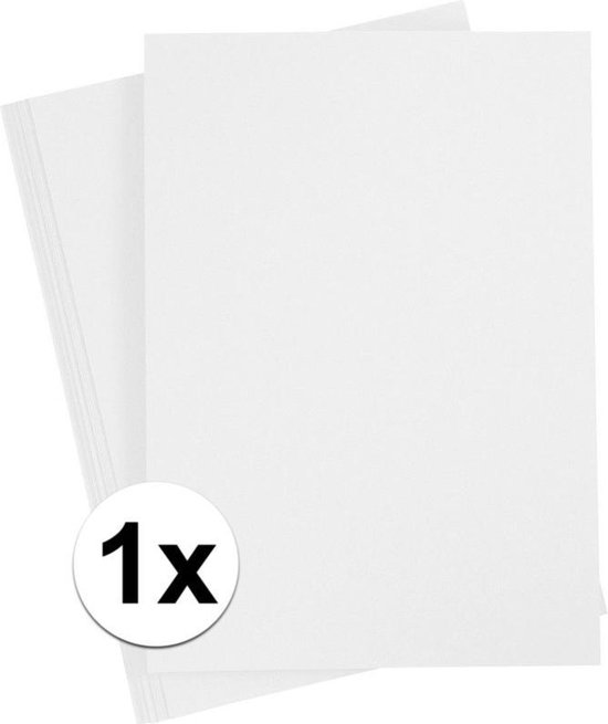 Versnellen wetgeving kleurstof Wit A4 vel 180 grams - hobby karton | bol.com