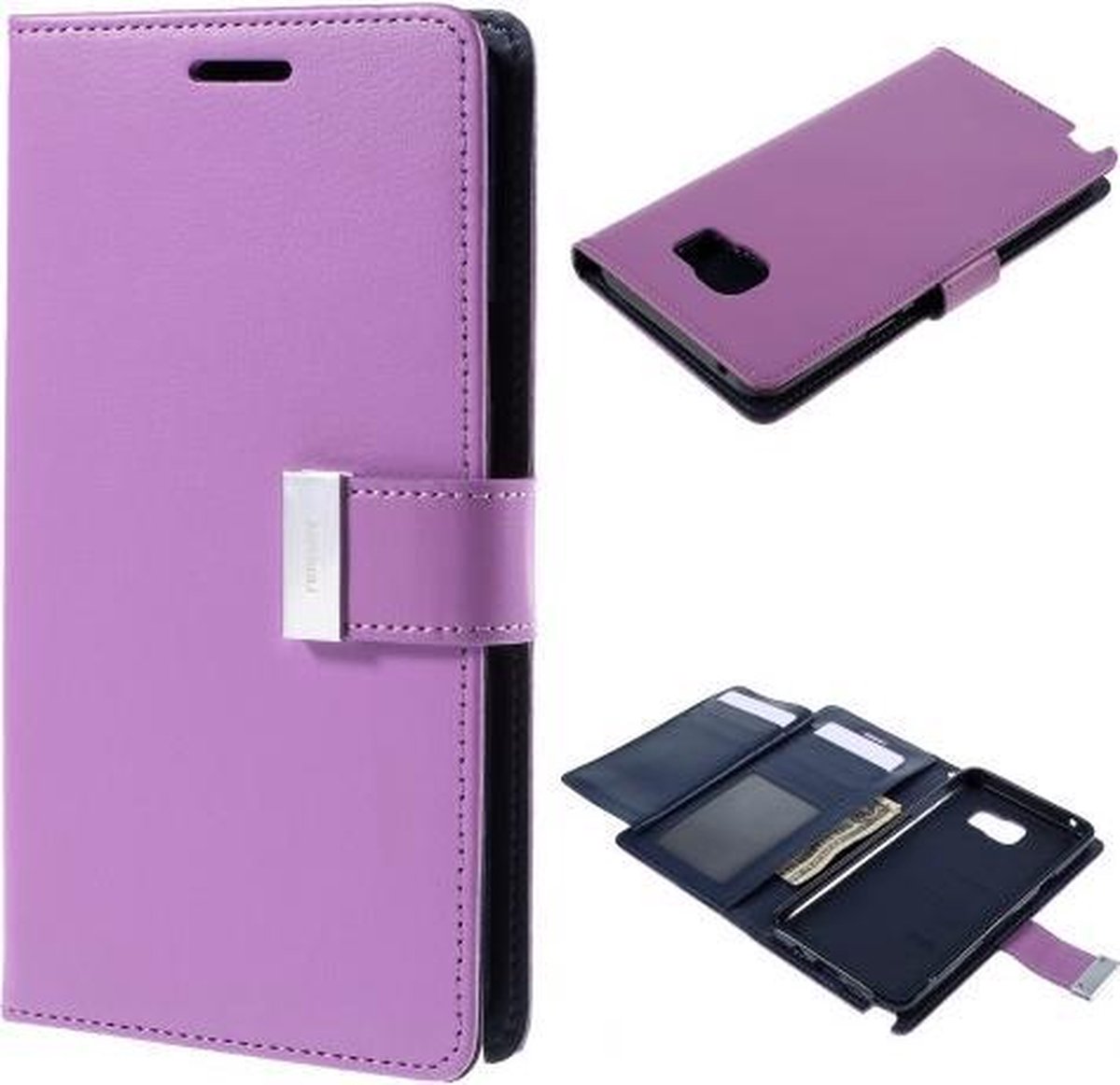 Mercury Rich Dairy wallet case hoesje Samsung Galaxy Note 5 paars