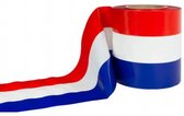 Afzetlint 15cm x 150mtr x 60my, Nederlandse vlag  rood wit blauw + Kortpack pen (029.3960)