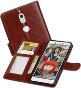 Hoesje Geschikt voor Nokia 7 - Portemonnee hoesje booktype wallet case Bruin