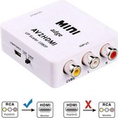 Tulp Naar HDMI Converter - AV / Composiet RCA To HDMI Audio Video Kabel Adapter Converter - Inclusief Kabel - Adge®
