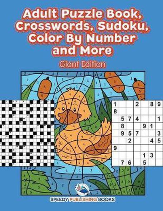 Adult Puzzle Book Crosswords Sudoku Color By Number And More Giant 