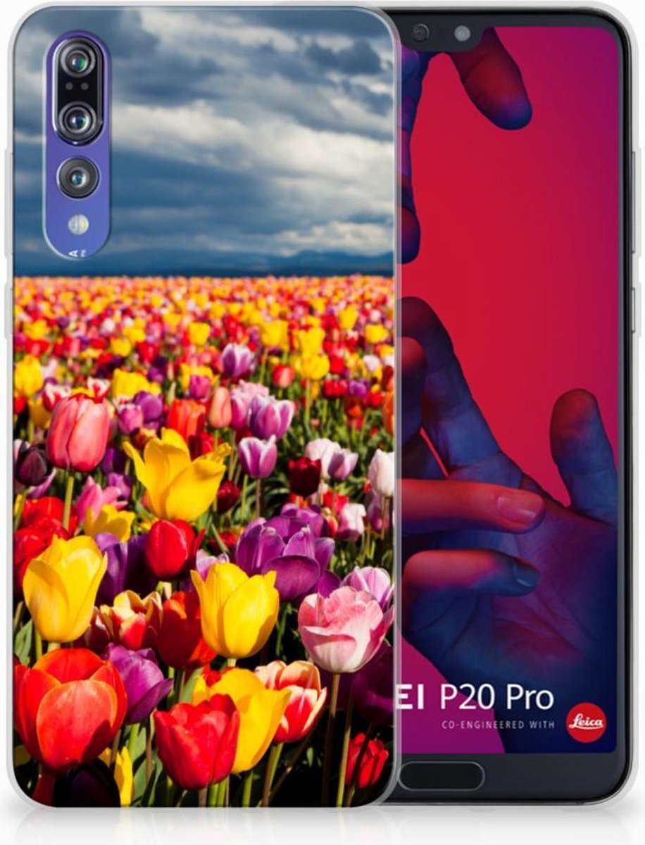 Back Cover voor Huawei P20 Pro TPU Case Tulpen