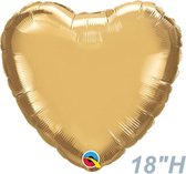 Qualatex - Folieballon Hart Goud 46 cm