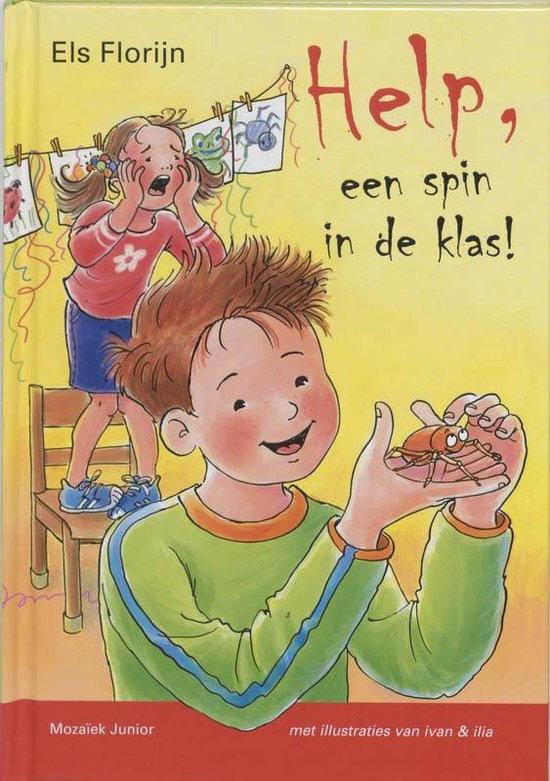 Cover van het boek 'Help, een spin in de klas!' van Els Florijn