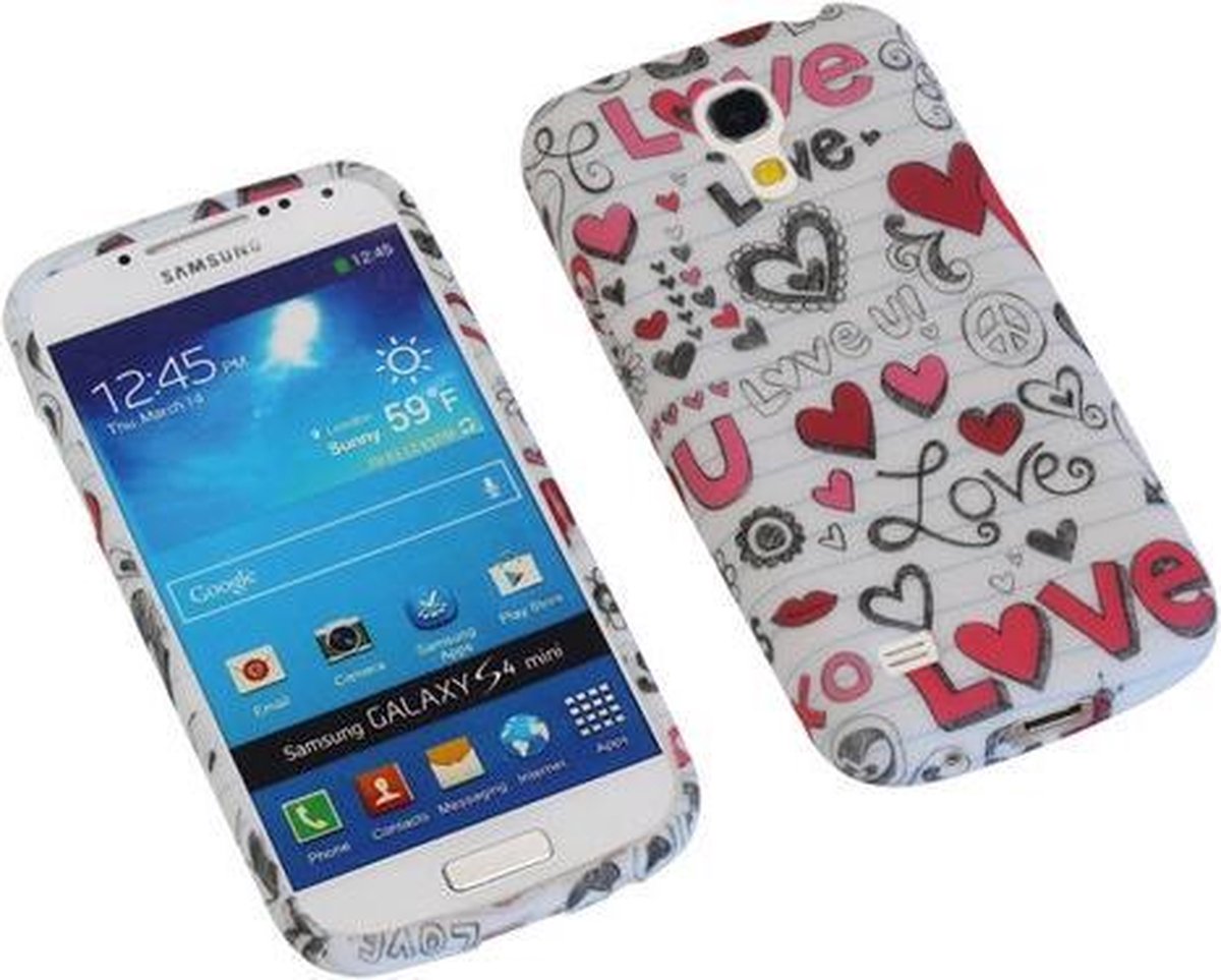 Love TPU back case cover hoesje voor Samsung Galaxy S4 Mini I9190