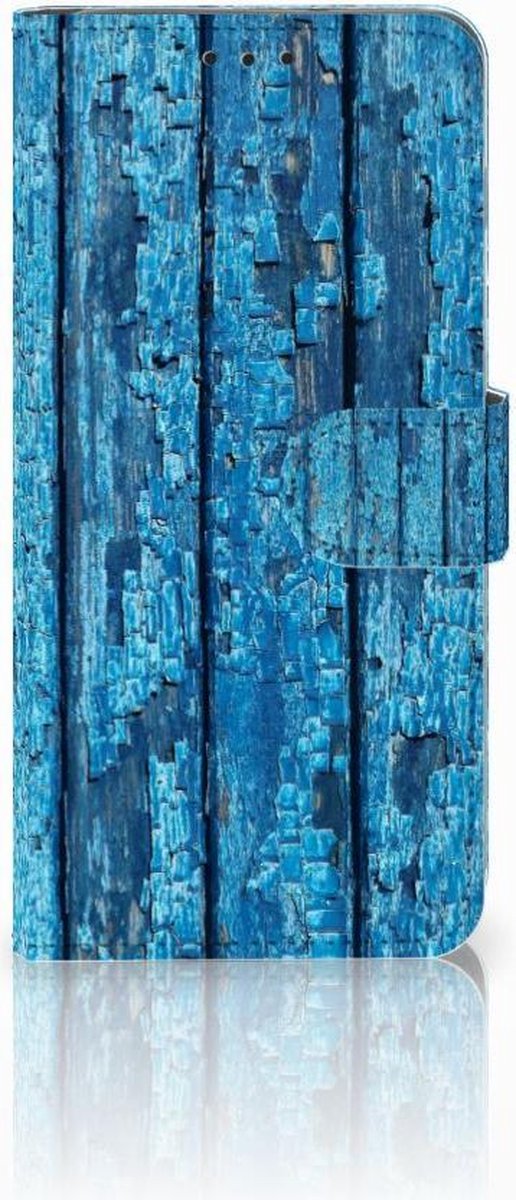 Samsung Galaxy S10 Plus Book Style Case Wood Blue