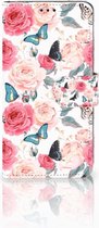 Geschikt voor Samsung Galaxy S10 Hoesje Bookcase Butterfly Roses