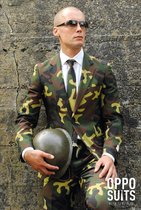 OppoSuits | Commando | Mannen Kostuum | Groen / Bruin | Carnaval | Maat 62