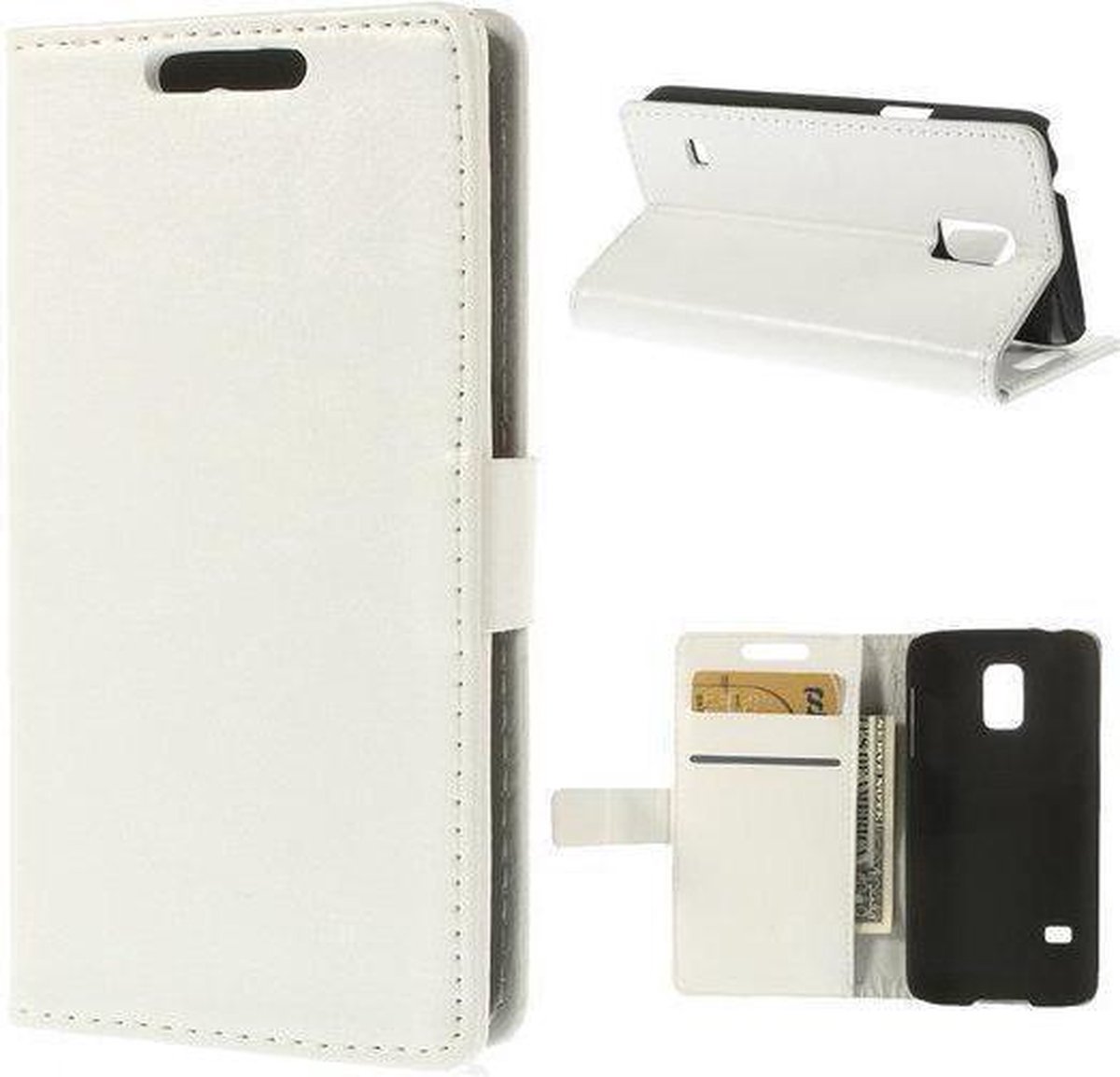 Cyclone wallet case hoesje Samsung Galaxy S5 mini wit