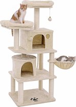 Luxe Krabpaal - Meerdere Huisjes en Mandjes voor Katten - 60x50x140cm - Beige