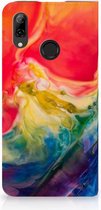 Huawei P Smart (2019) Uniek Standcase Hoesje Watercolor Dark