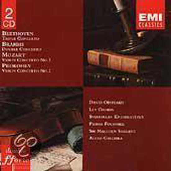 Dubbel-CD hoes met Beethoven, Brahms en Mozart. Met 2 CD's.