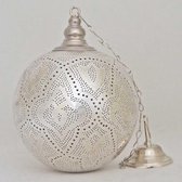 Nour Lifestyle Arabische hanglamp Qorna gesloten bol met Oosters patroon - maat M/L (Oosterse - Egyptische - Marokkaanse lampen)