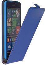 Lelycase Blauw Microsoft Lumia 640 XL Lederen Flip Case Cover Hoesje