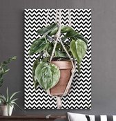 HIP ORGNL Schilderij Scandy Tall Zigzag- 40x60cm - wanddecoratie - plant - natuur