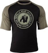 Gorilla Wear Texas T-shirt - Zwart/Legergroen - 2XL