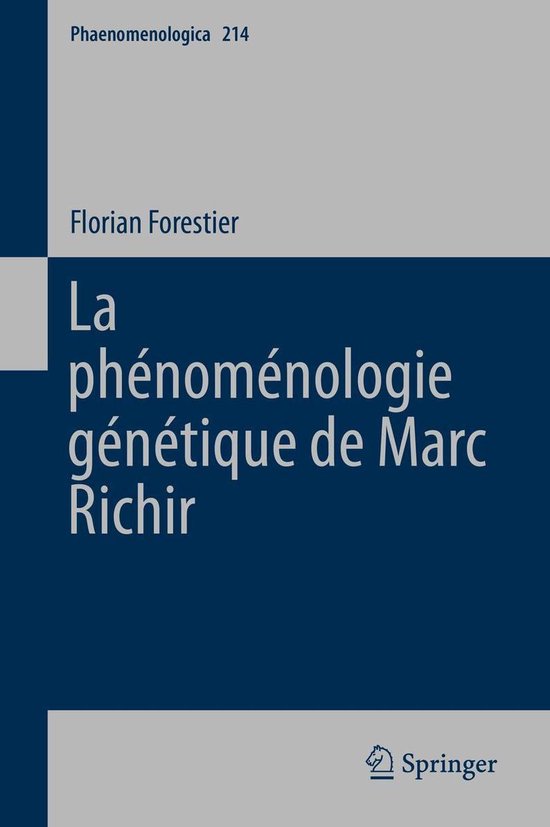 Philosophy and Religion (R0) - La phénoménologie génétiq ... - cover