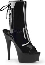 EU 35 = US 5 | DELIGHT-1018 | 6 Heel, 1 3/4 PF Open Toe/Heel PF Ankle Boot