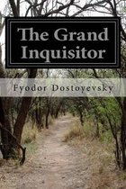 Boekomslag met 'The Grand Inquisitor' door Fyodor Dostoyevsky, tegen een bospad.