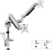 Flat panel steun dubbel monitor arm (x2) met USB Port Maclean MC-765