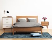 dekbedovertrek de qualité hôtelière de Luxe - Simple - 140 x 220cm - Grijs - Set