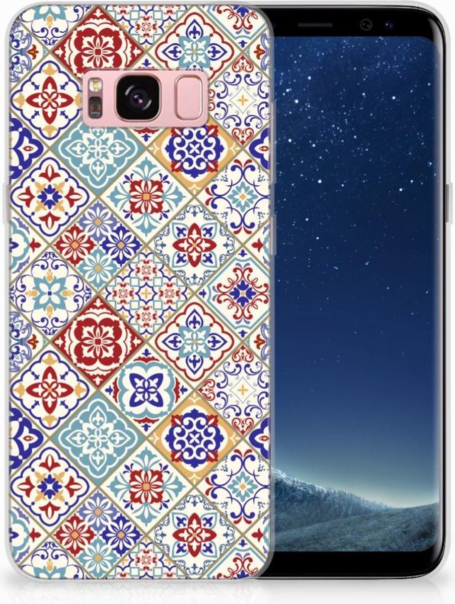Samsung Galaxy S8 TPU Siliconen Hoesje Tiles Color