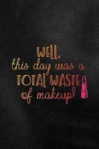 Well, This Day Was a Total Waste of Makeup!