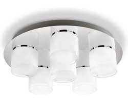 Product: Philips Byzantin - PlafonniÃ¨re - 6 Lichtpunten - chroom - 6 x 400lm, van het merk 