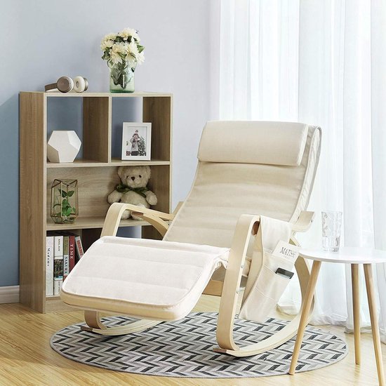 Plant&More-zweedse schommelstoel-relax stoel-voetensteun verstelbaar-150 kg  belastbaar | bol.com