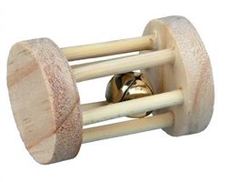 Trixie Speelrol Hout met Bel 7 x 5 cm