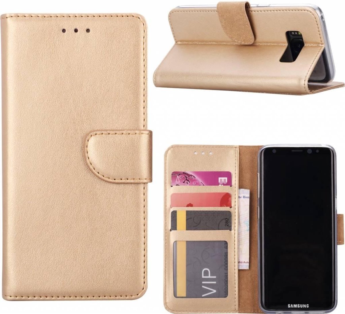 Samsung Galaxy A7 (2018) Portmeonnee hoesje / book style case Champagne Goud