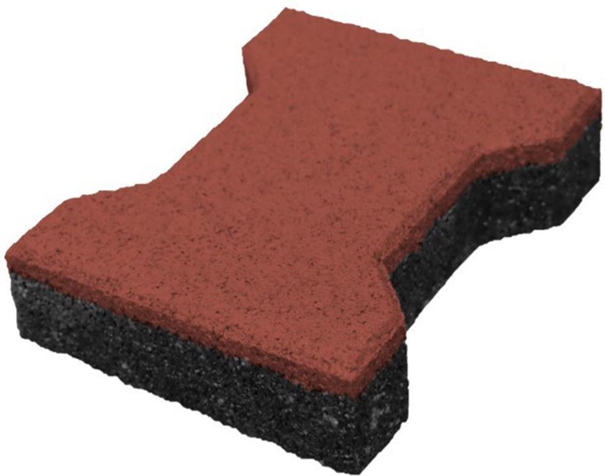 Rubber klinker Rood - 200 x 160 x 43 mm