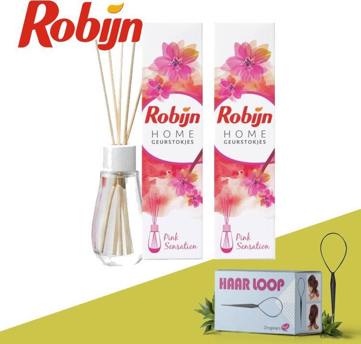 Robijn Home Geurstokjes Pink Sensation - 2 Pack Inclusief Haarloop
